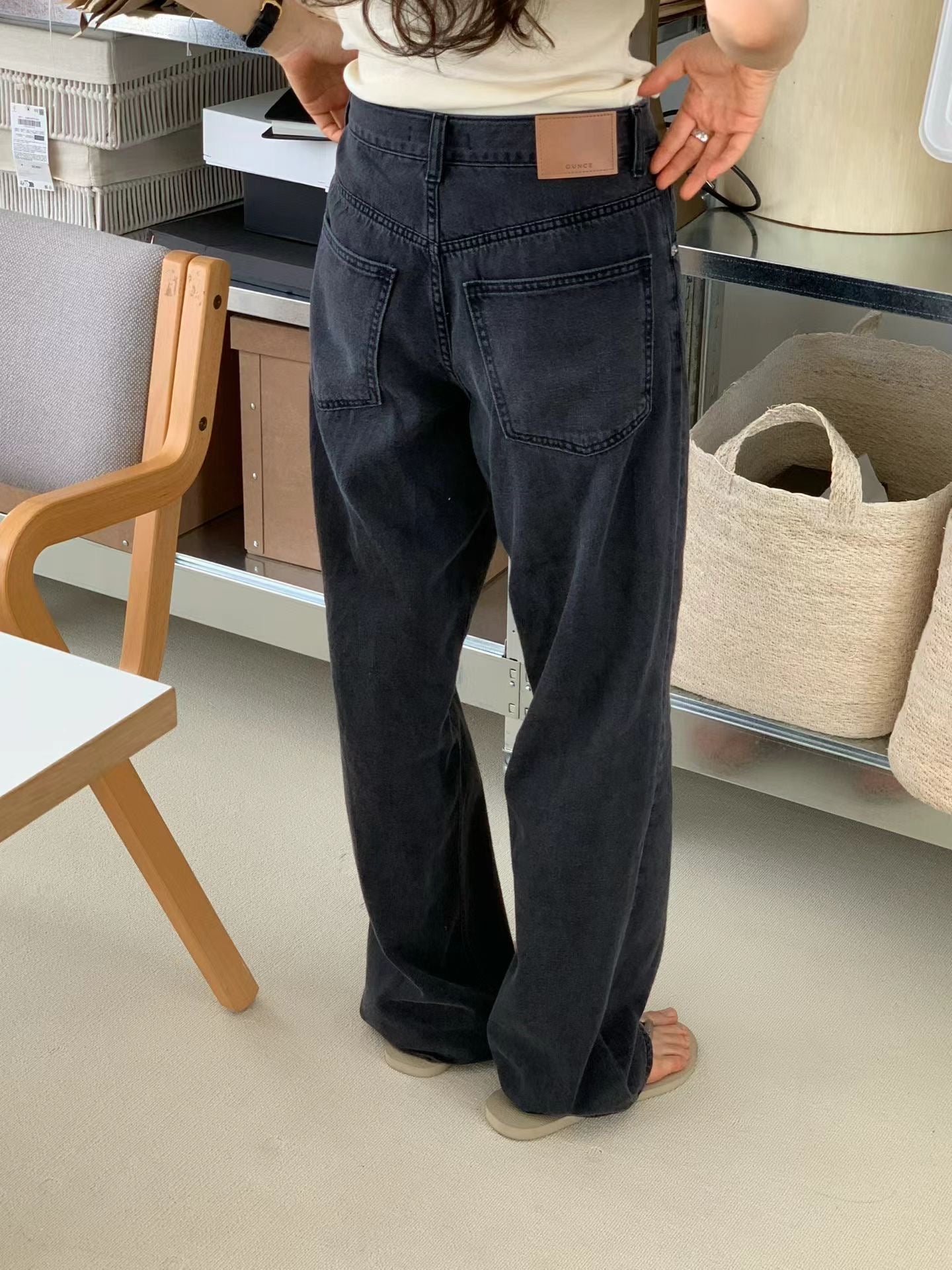 Ounce summer black washing denim