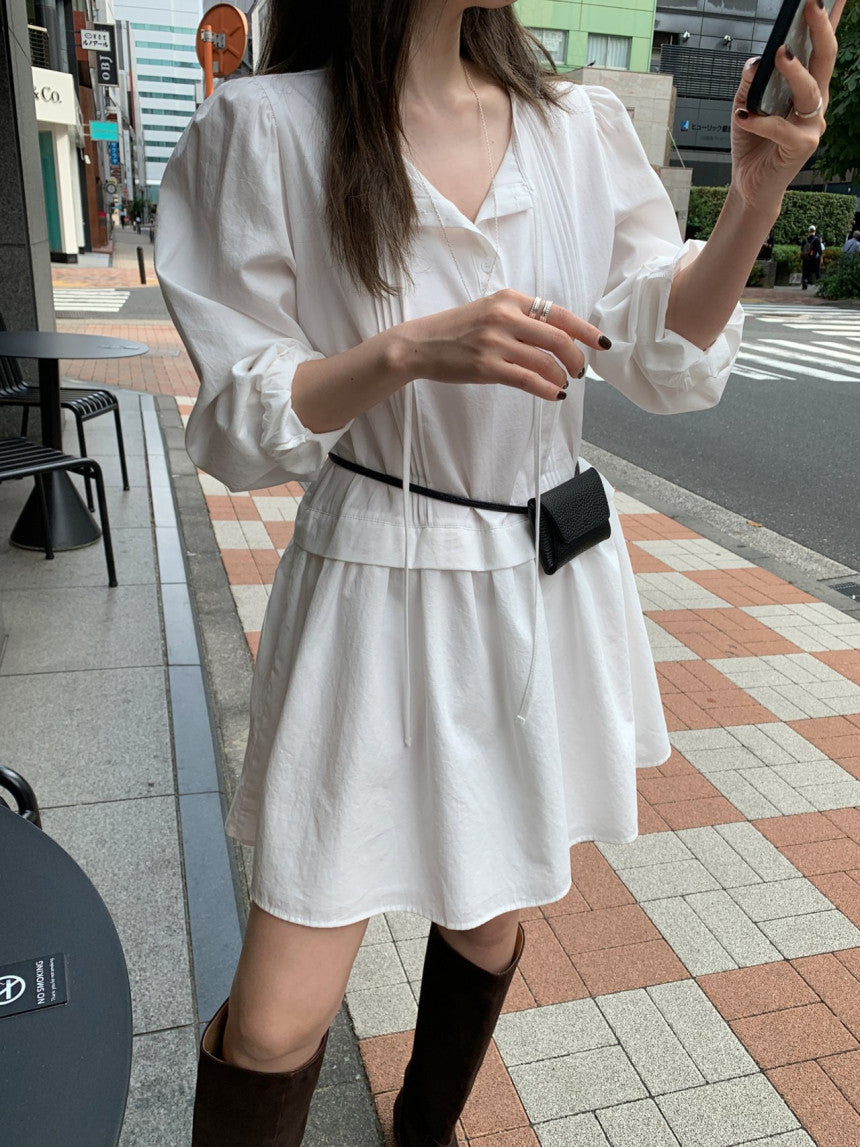 girlish pintuck onepiece-2col