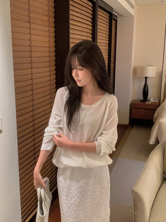 u-neck knit-4col
