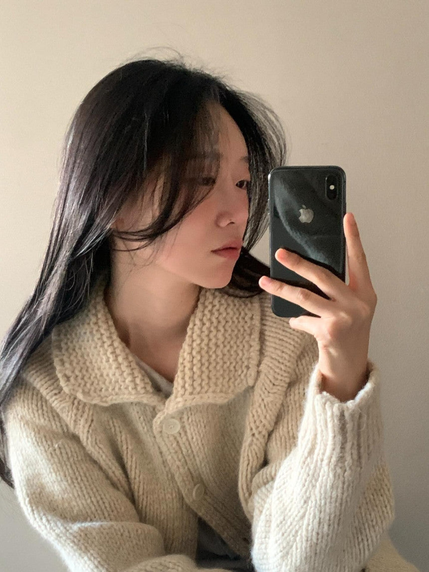 winter rosy cardigan-2col