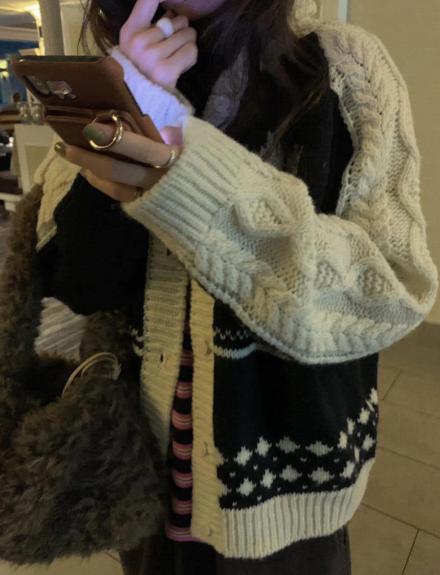 Flower kowechan knit-2col