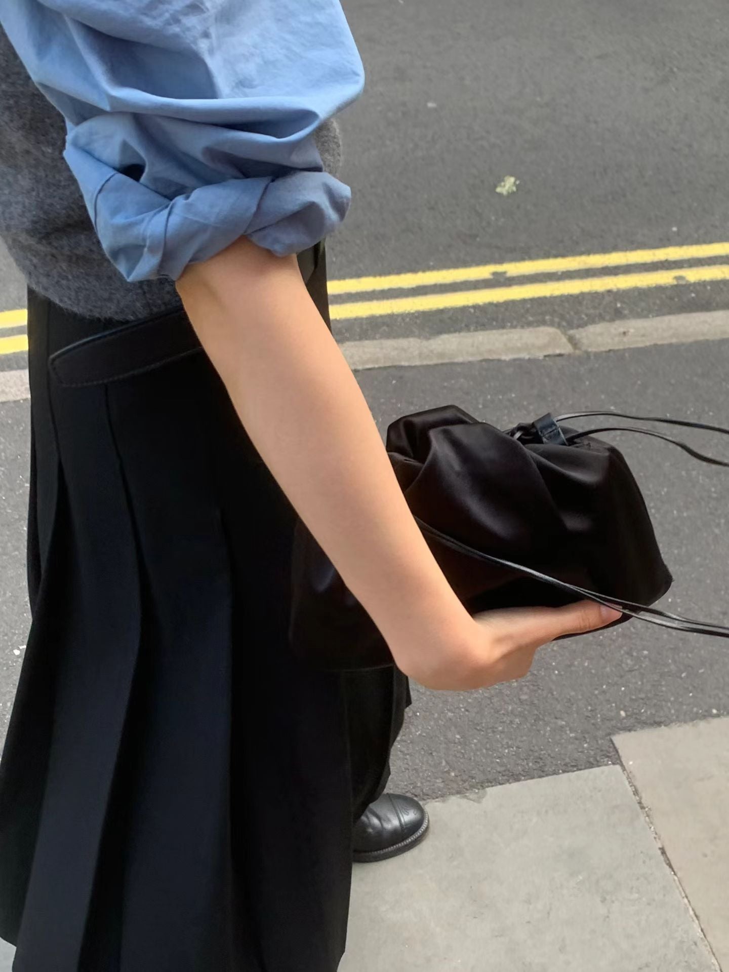 Ounce hey pleats skirt-2col