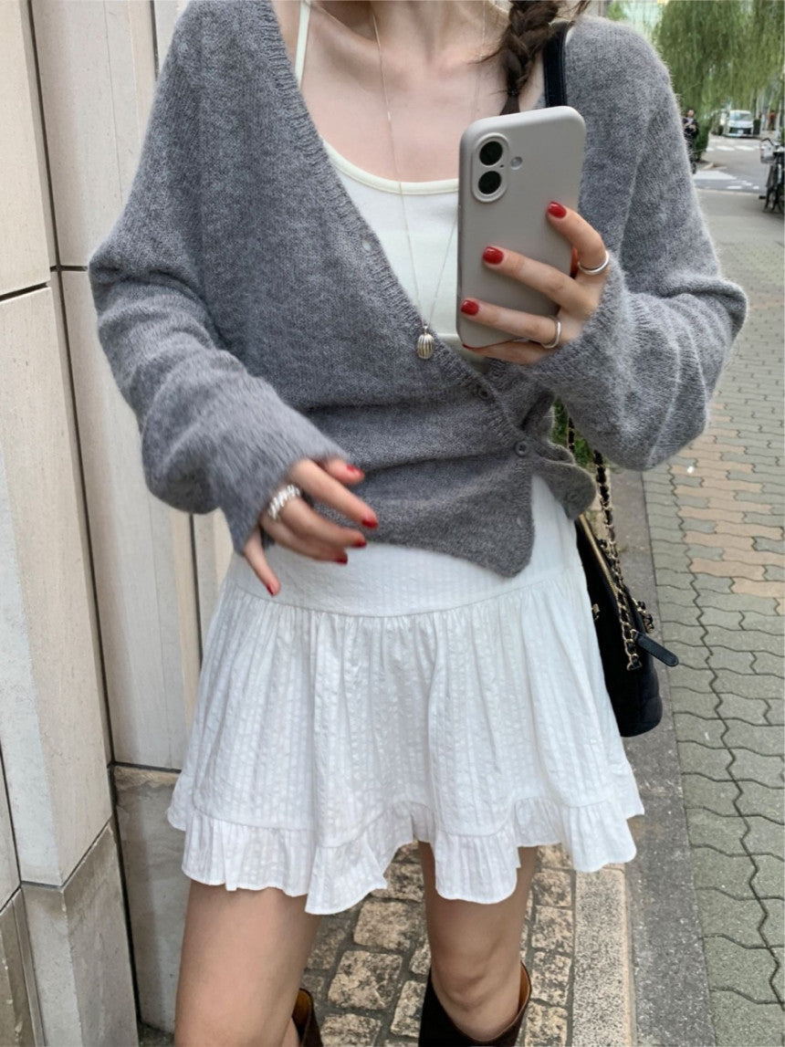 Standing wrap cardigan-3col
