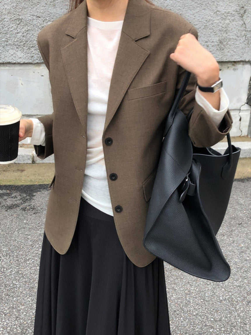 British basic blazer jacket-3col