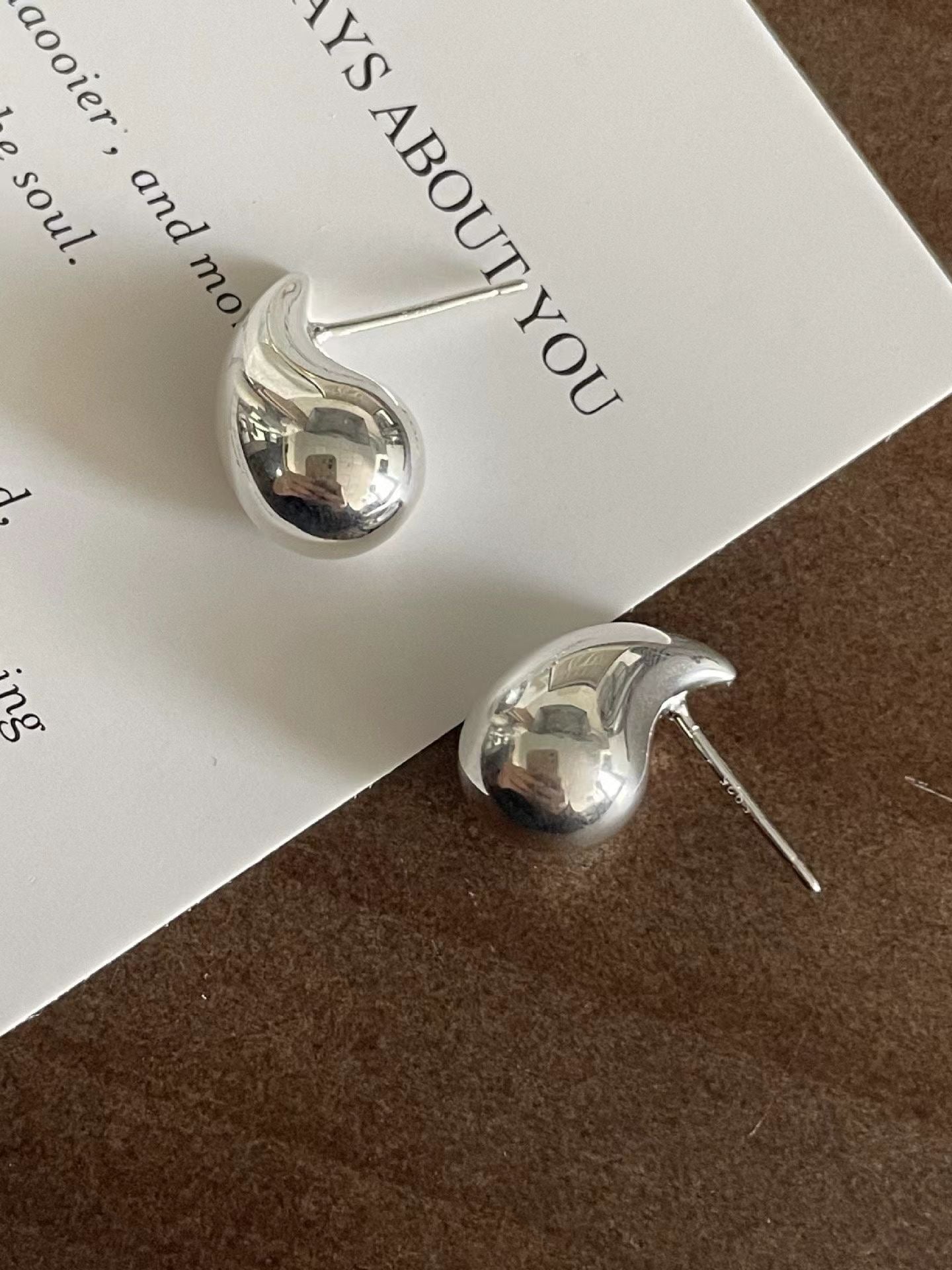 Big water drop earrings