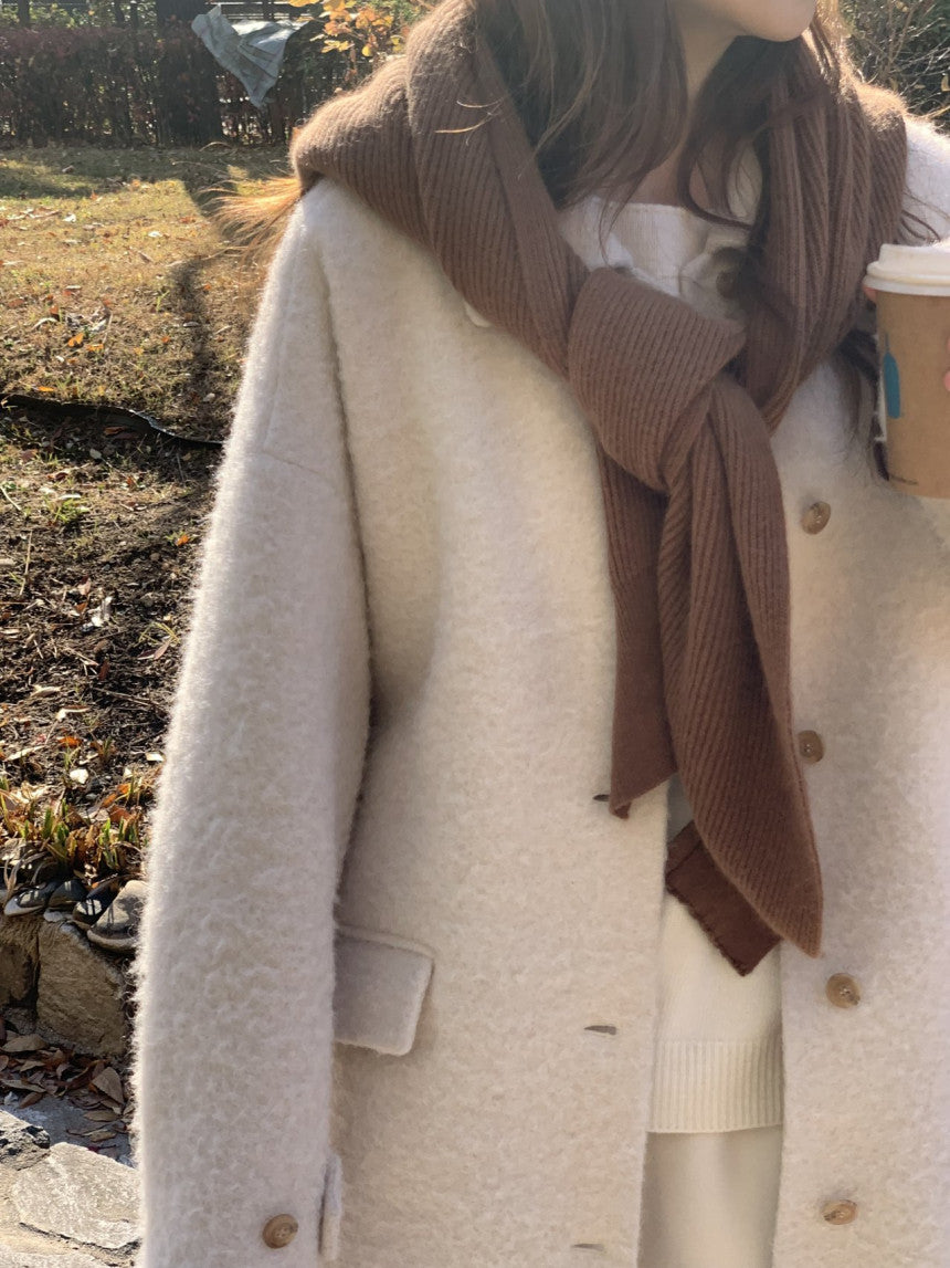 Verona raccoon knit bolero-3col