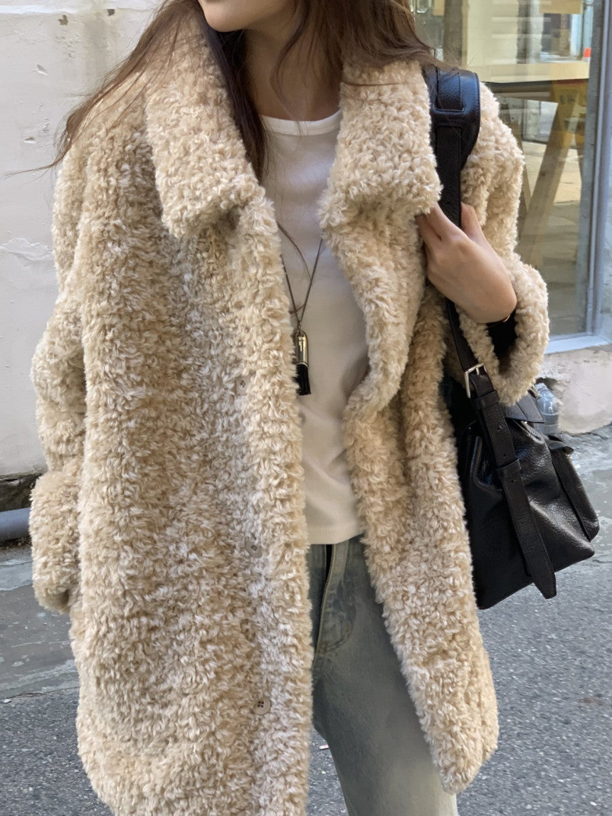 Ales reversible fur shearling jacket-2col