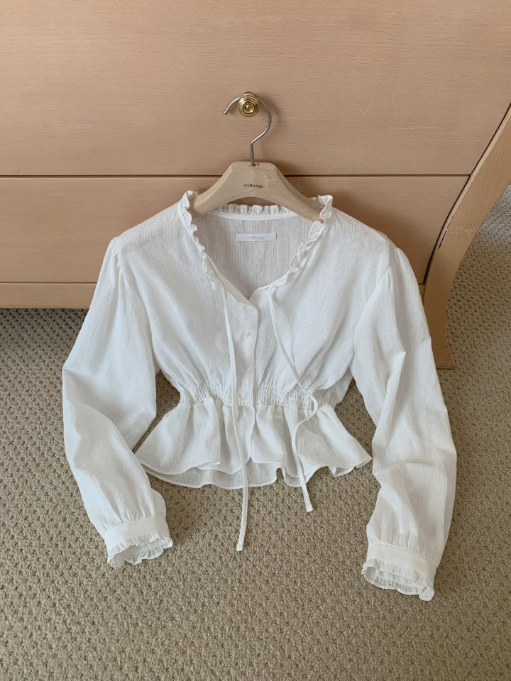 ivory即納 coco smok blouse-2col