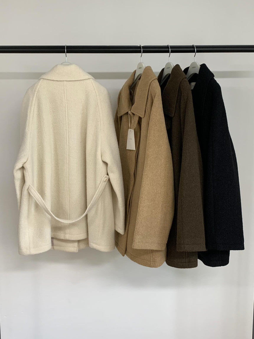 Carry half baby alpaca coat-3col