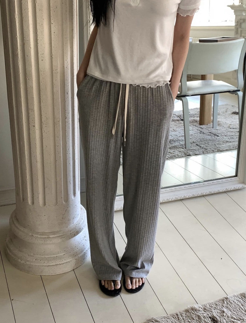 summer rib pants-4col