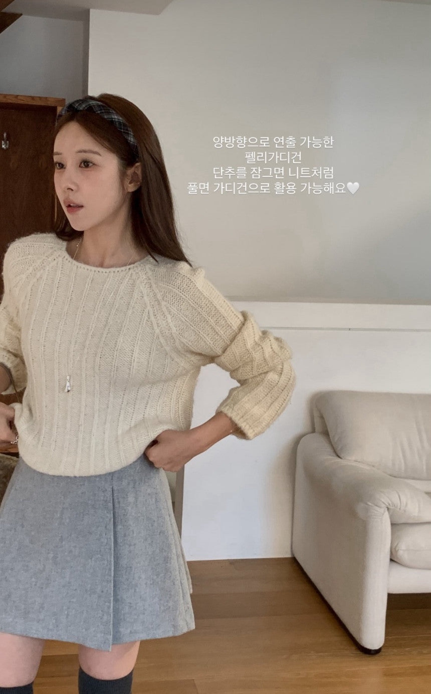 Felly 2way cardigan-3col