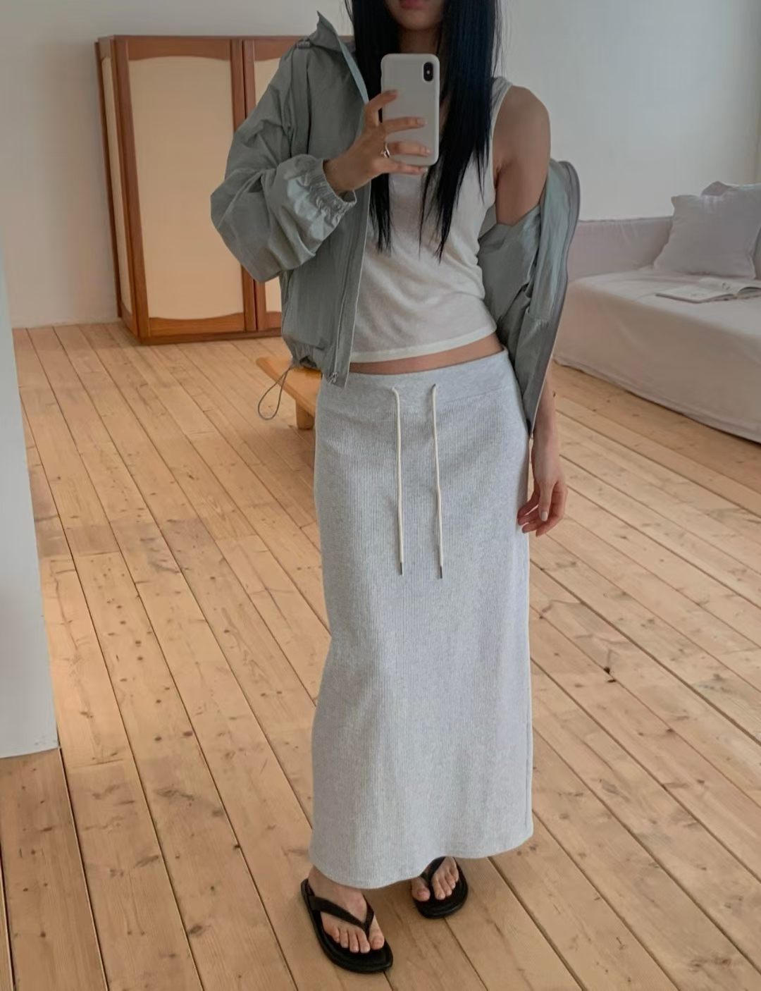 Waffle skirt-3col