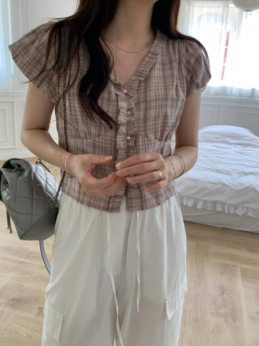 koti check blouse-2col