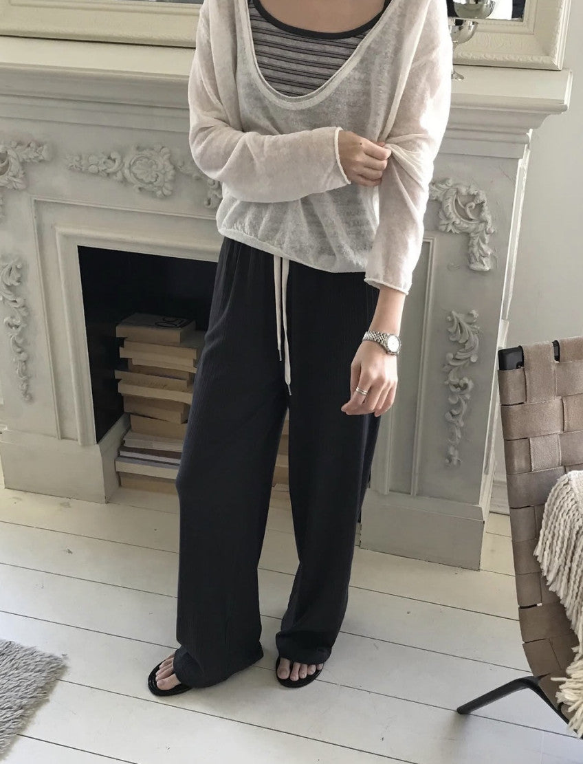 summer rib pants-4col