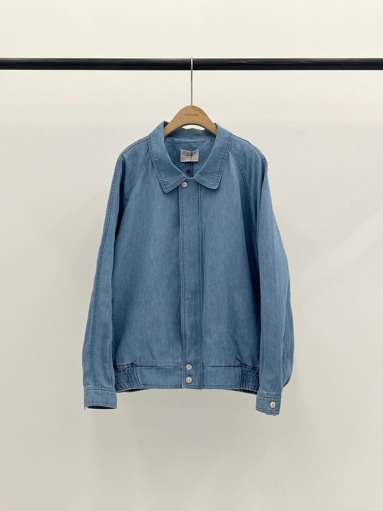 Eloi washed linen denim blouson