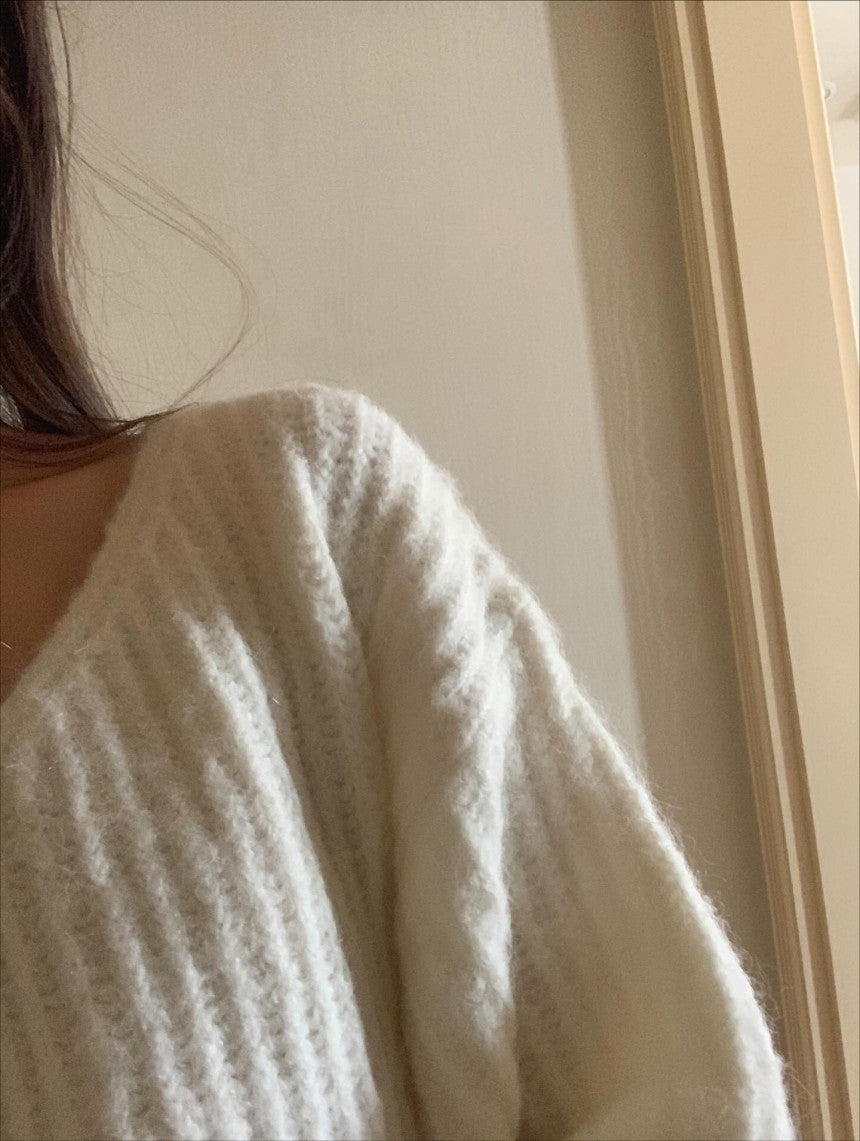 liter daina alpaca v neck knit-3col