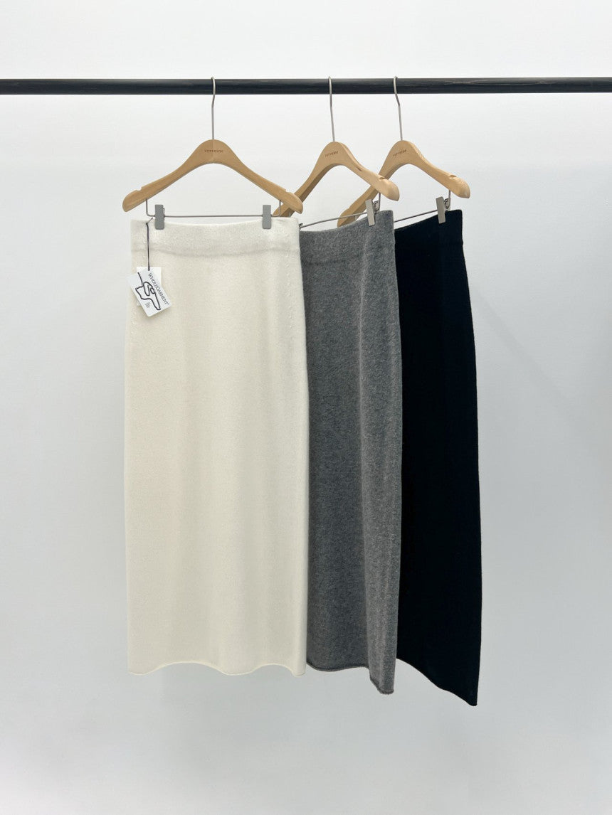 Amel wholegament cashmere knit skirt-3col