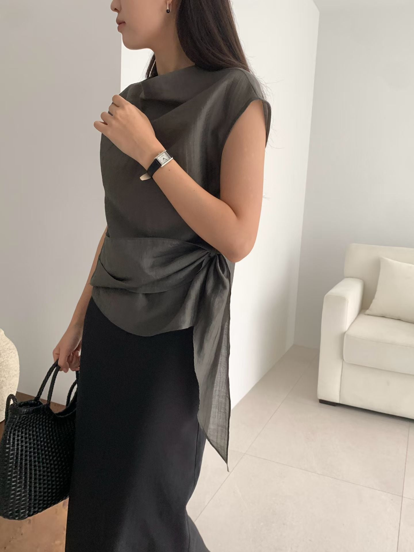 Evel wrap blouse-2col