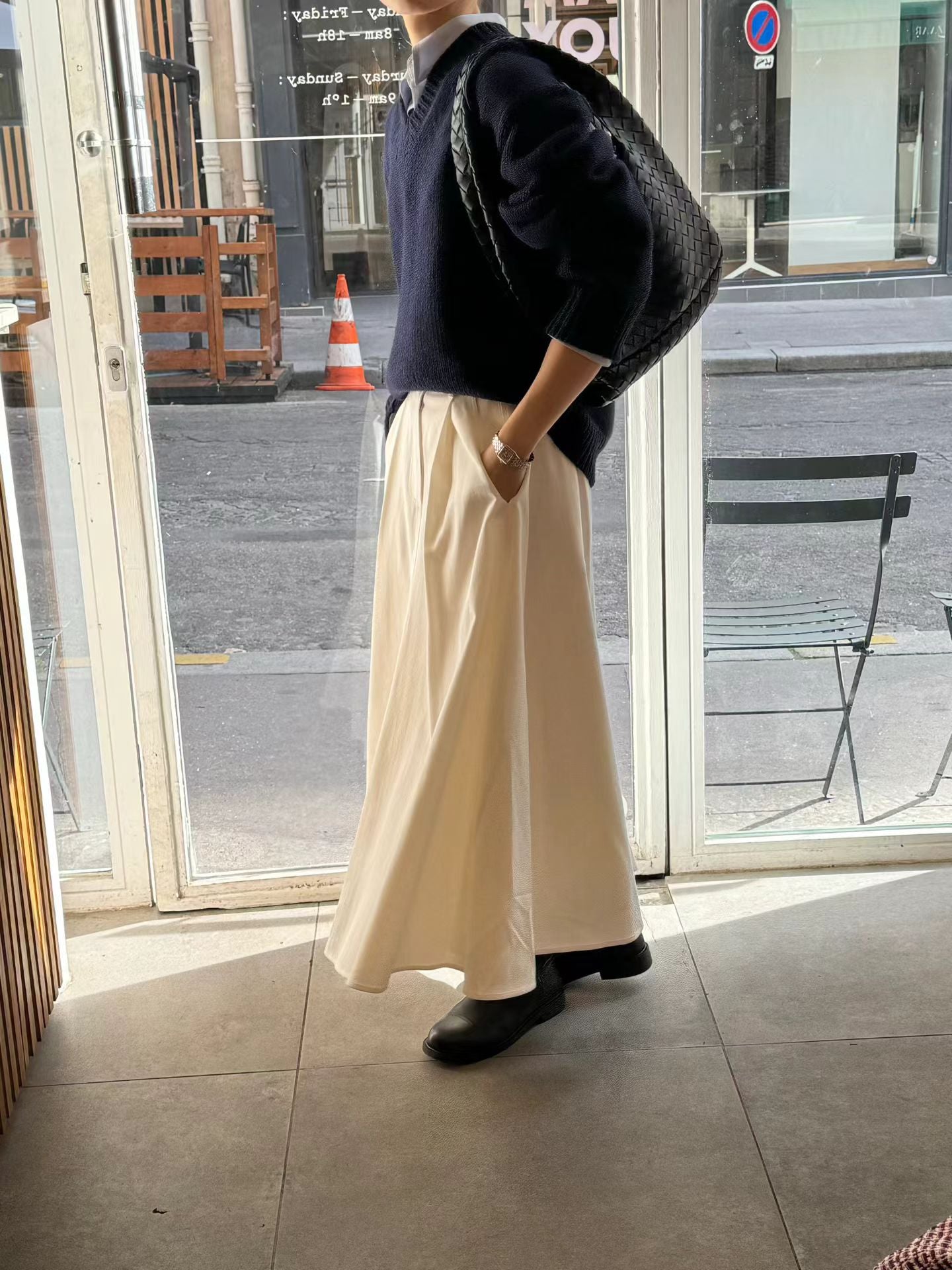 Ounce ron v neck knit-2col