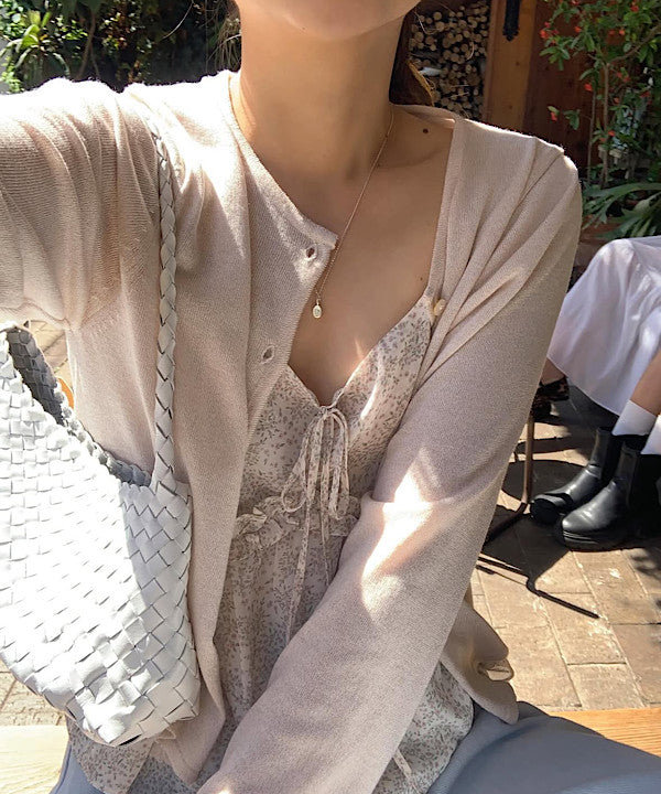 liter twinkle pearl cardigan-3col