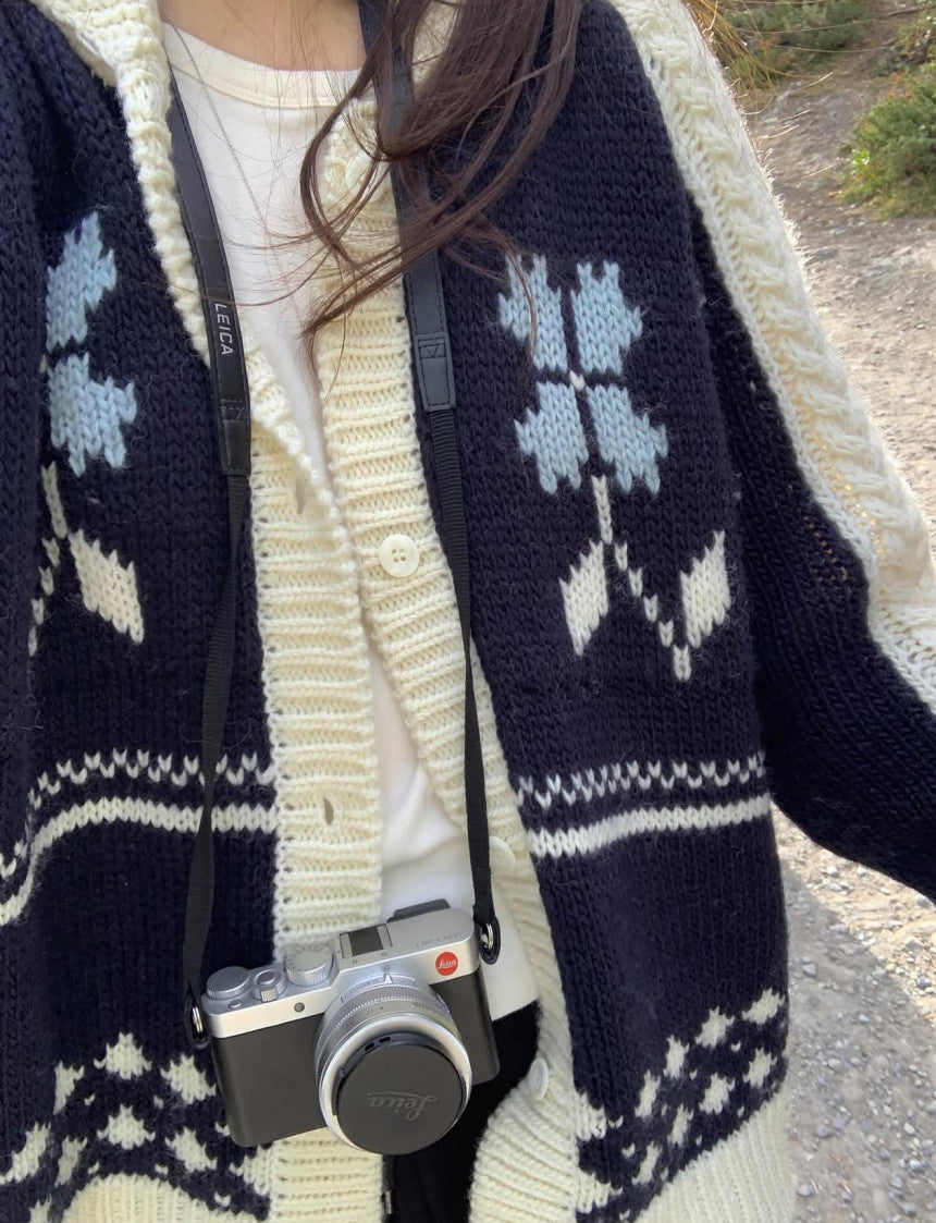 Flower kowechan knit-2col