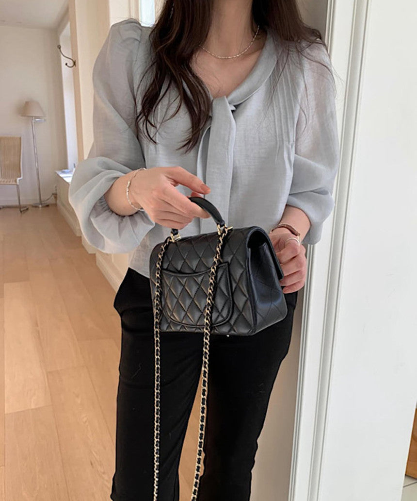 rose tie blouse-2col