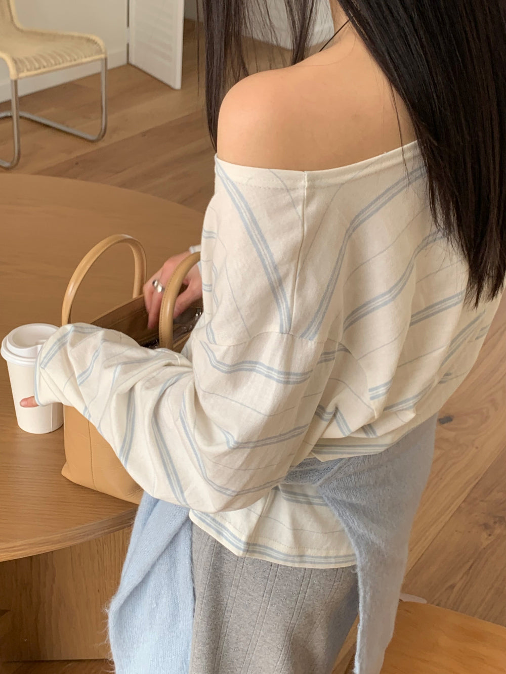 Celine off shoulder T-4col