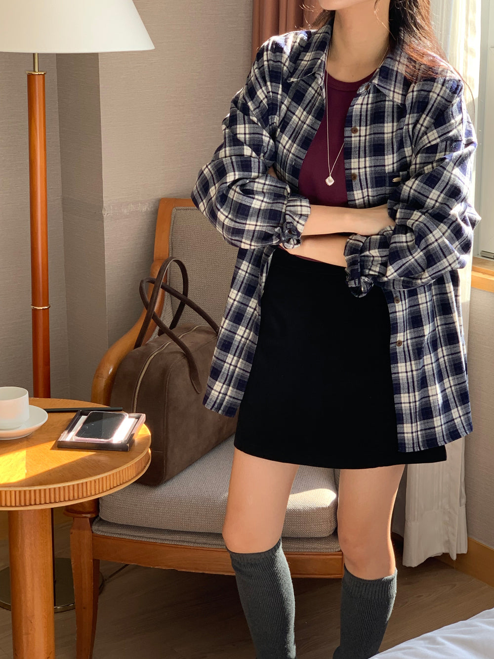 tint check gimo shirt-2col