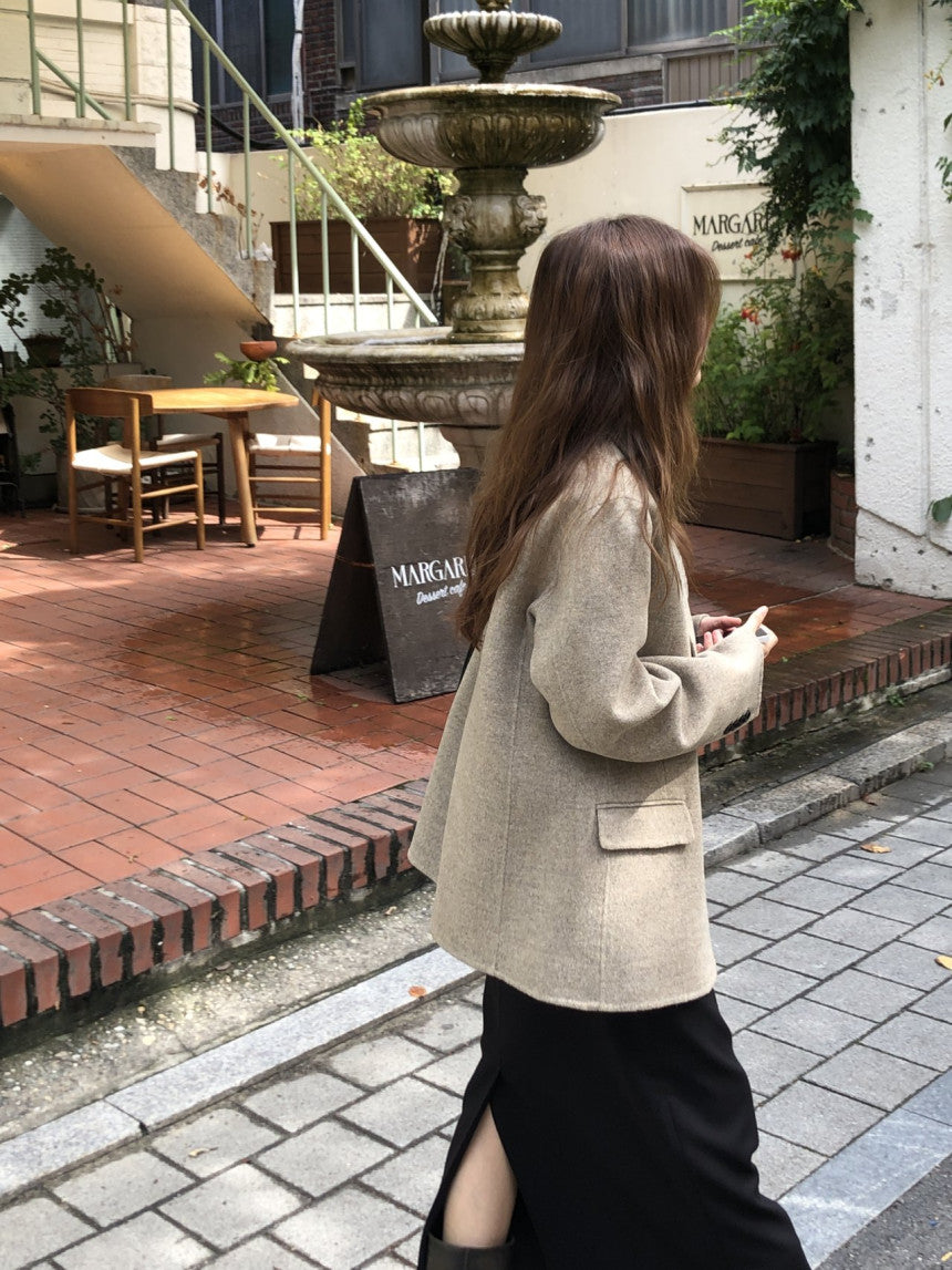 Adele meribo wool handmade jacket-2col