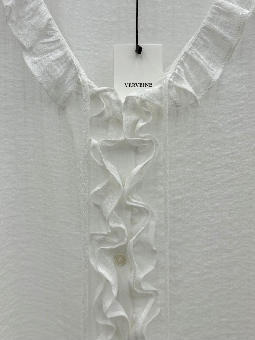 Riel ruffle blouse-2col