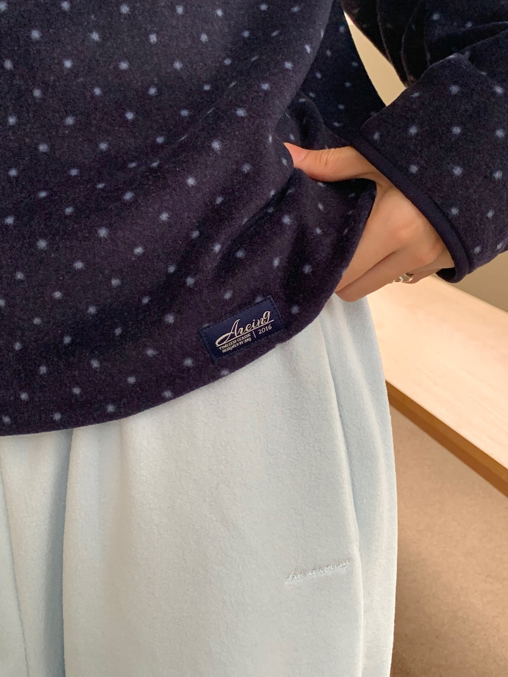 mix fleece pants-4col