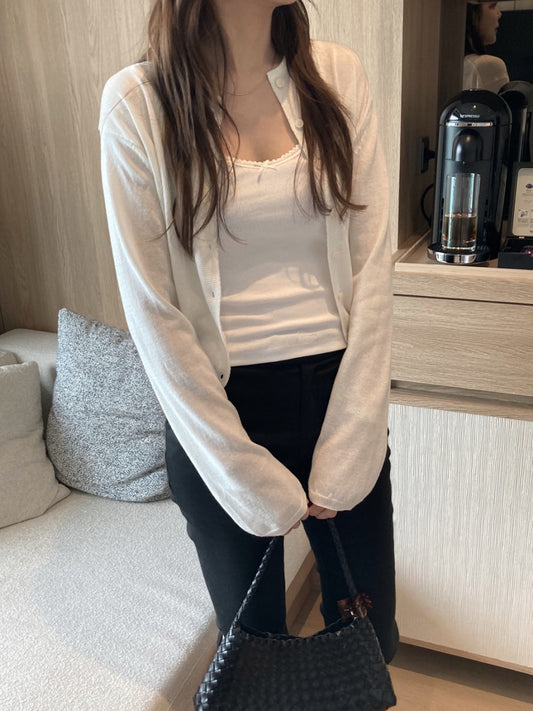smoothie linen cardigan-2col