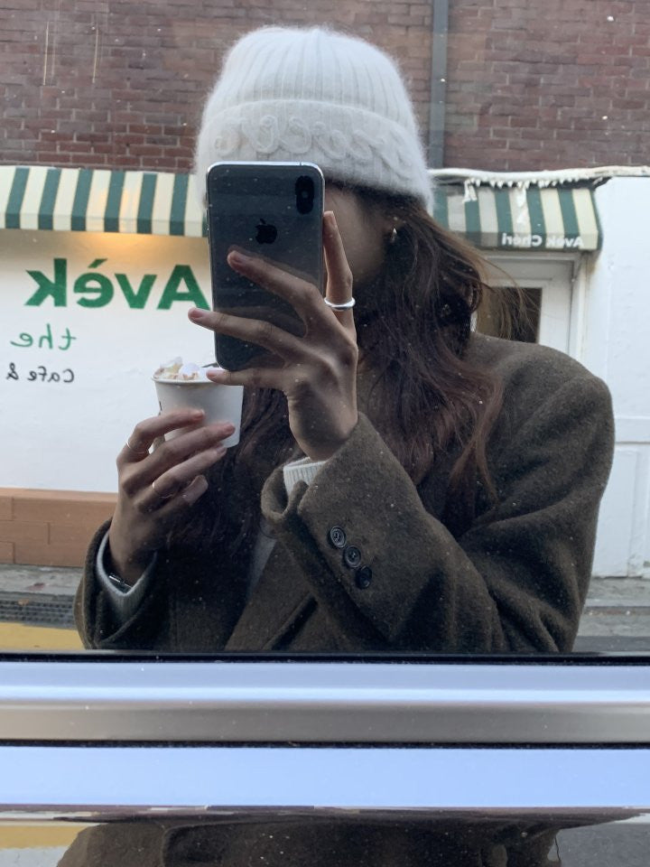 Nordic angora beanie-2col