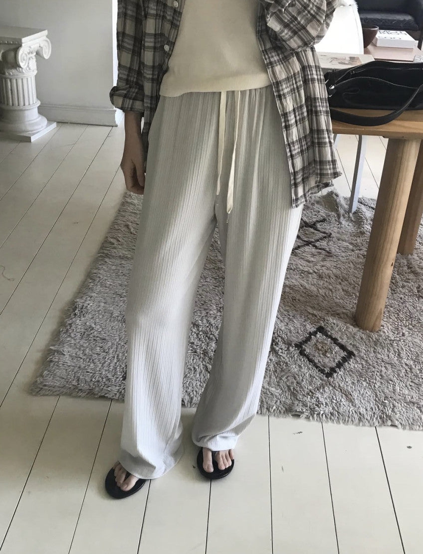 summer rib pants-4col