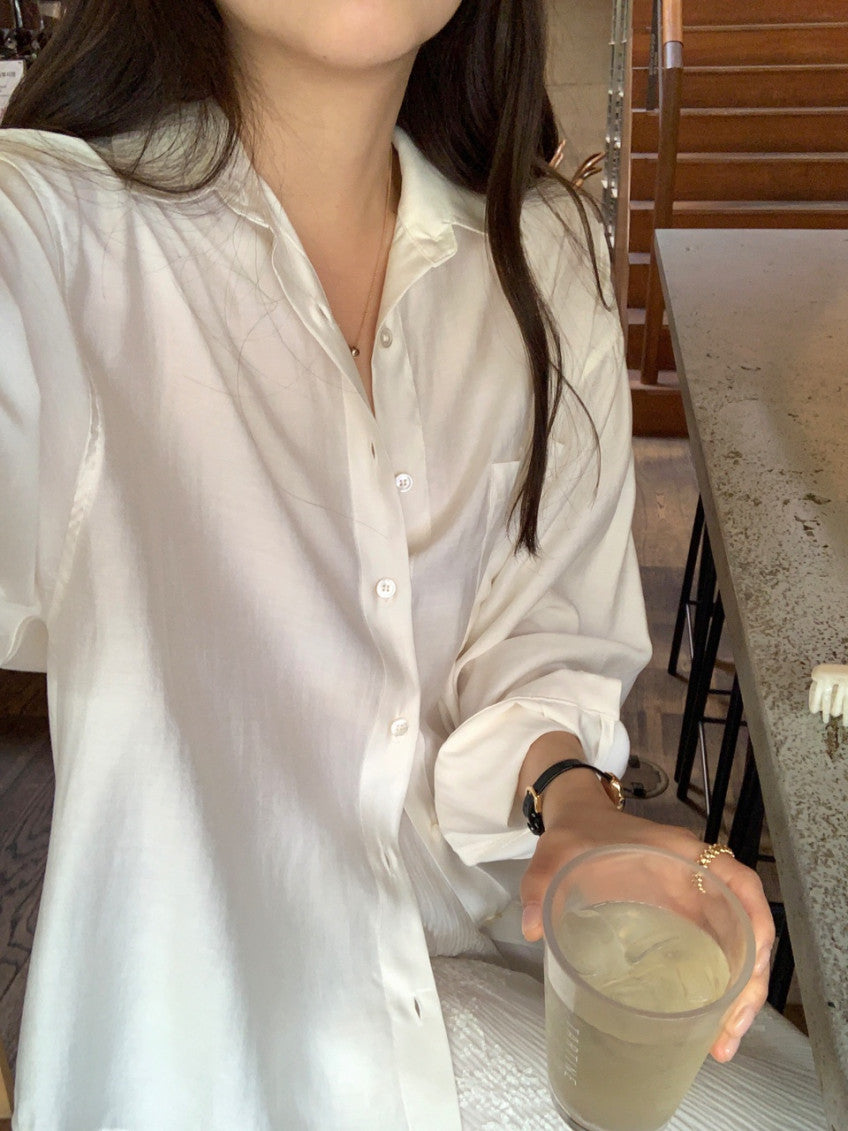 liter glossy boxy shirt-2col