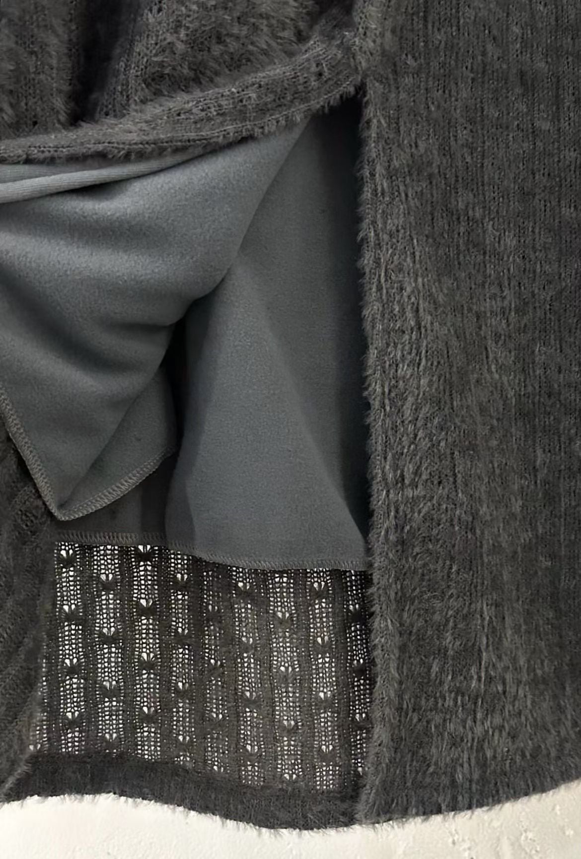 Warm eyelet skirt-2col