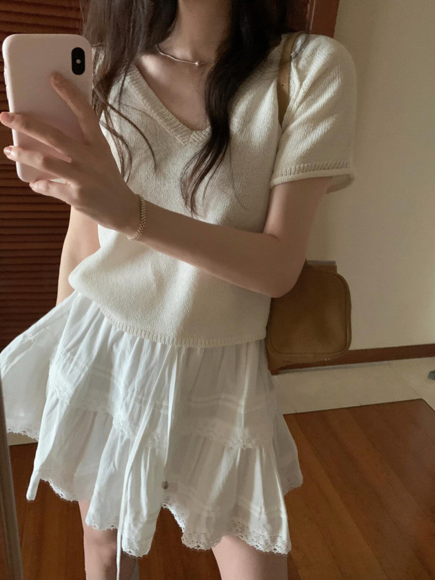 hanji v neck knit-3col