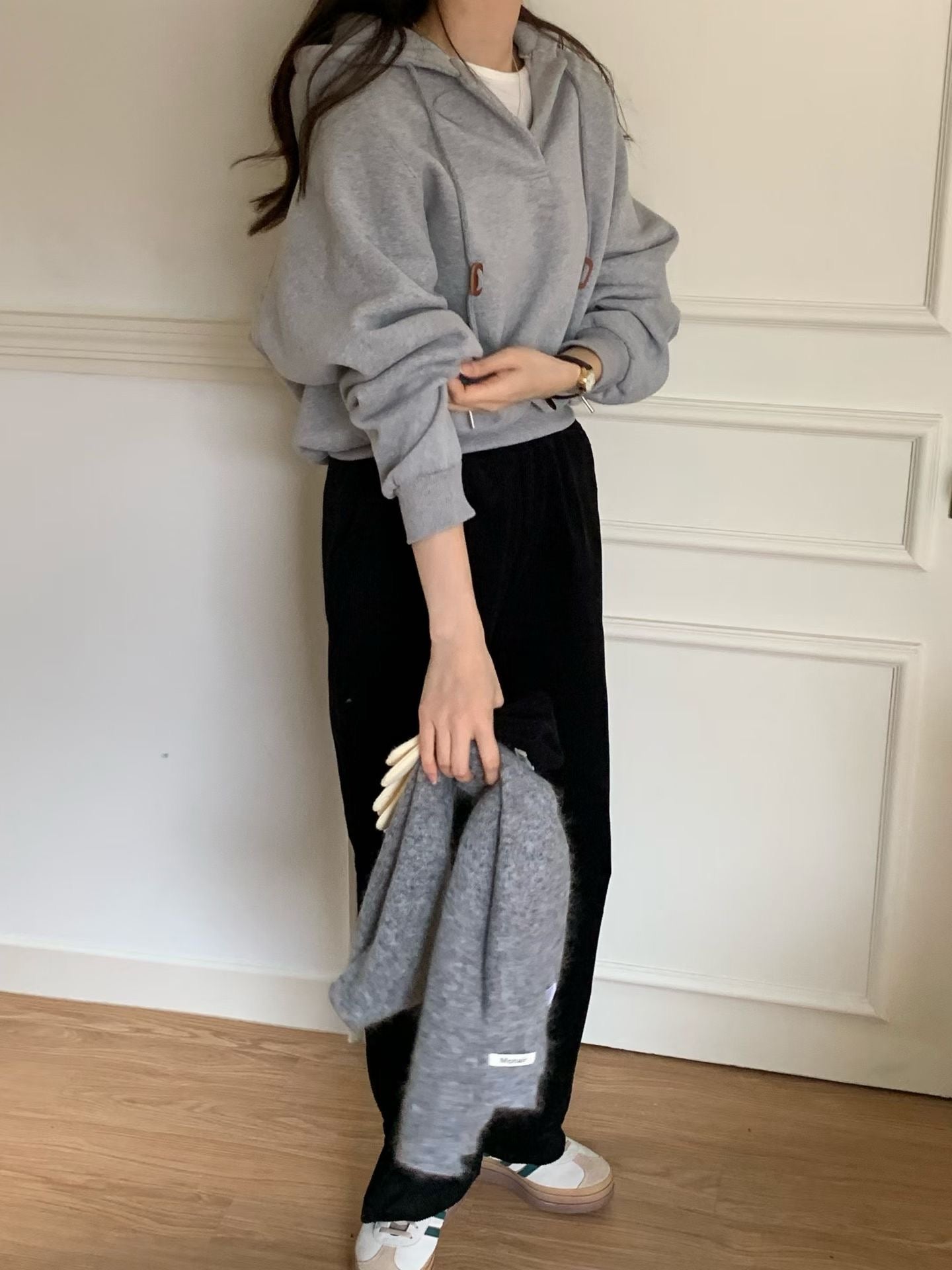 London wool gimo hood T-4col