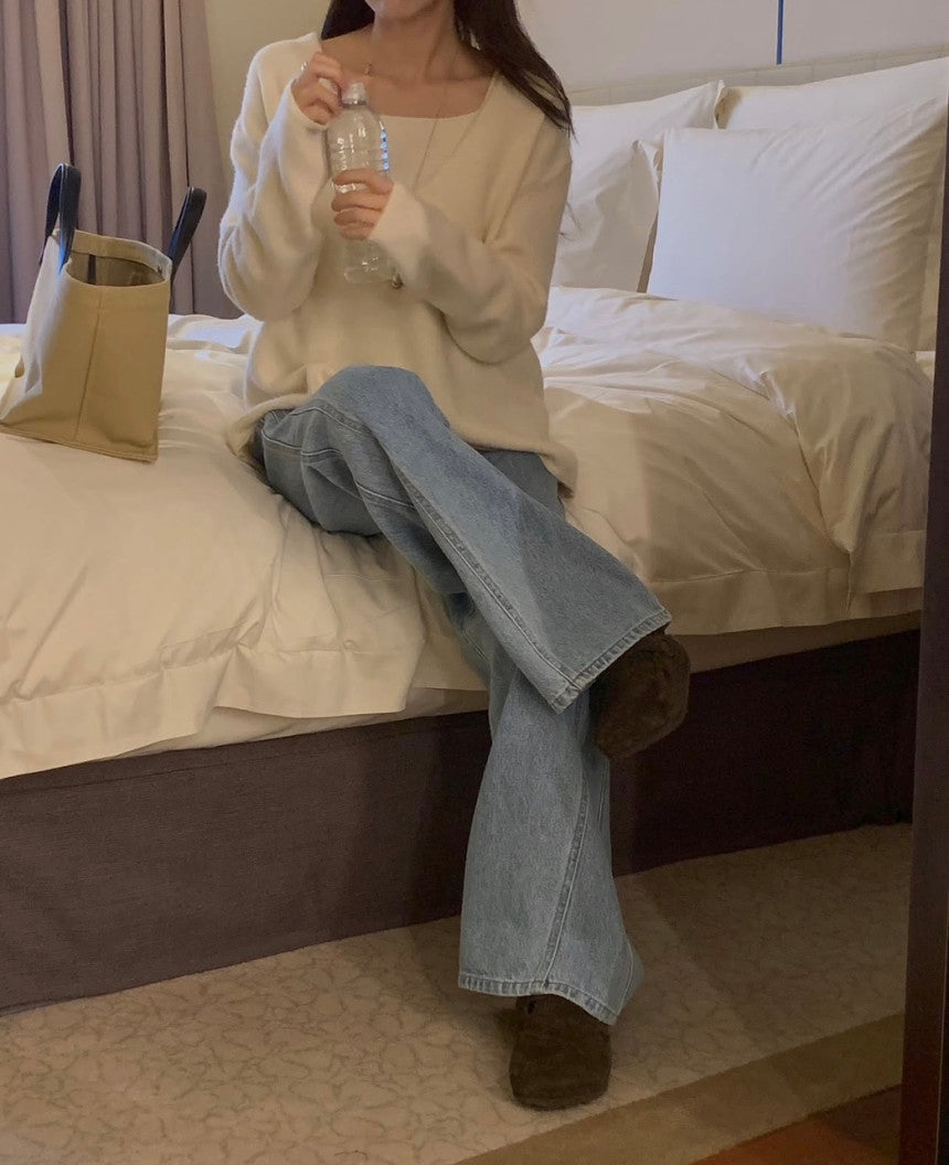 Toni wool sleeveless&v-knit-4col