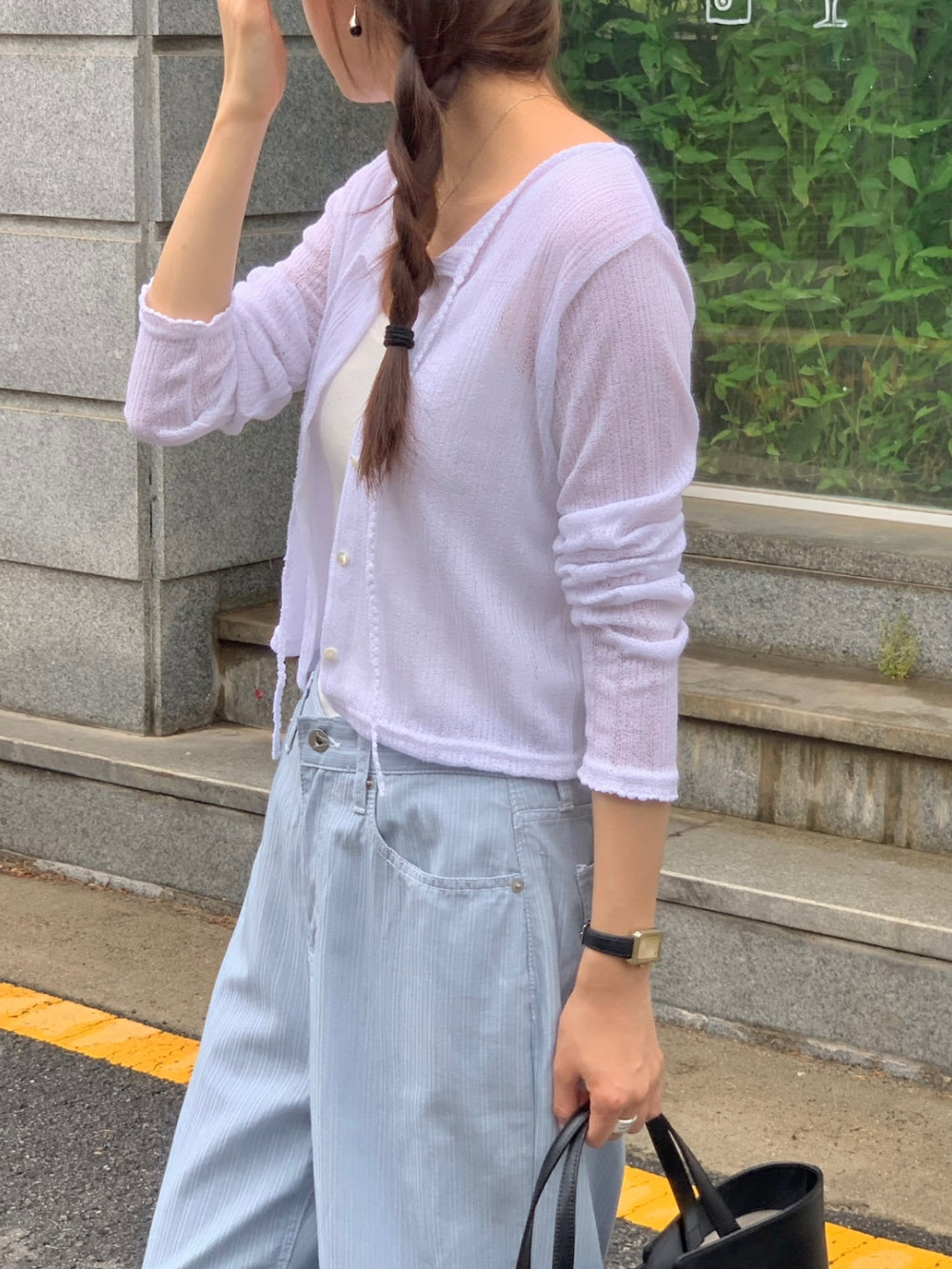 fuzzy cardigan-3col
