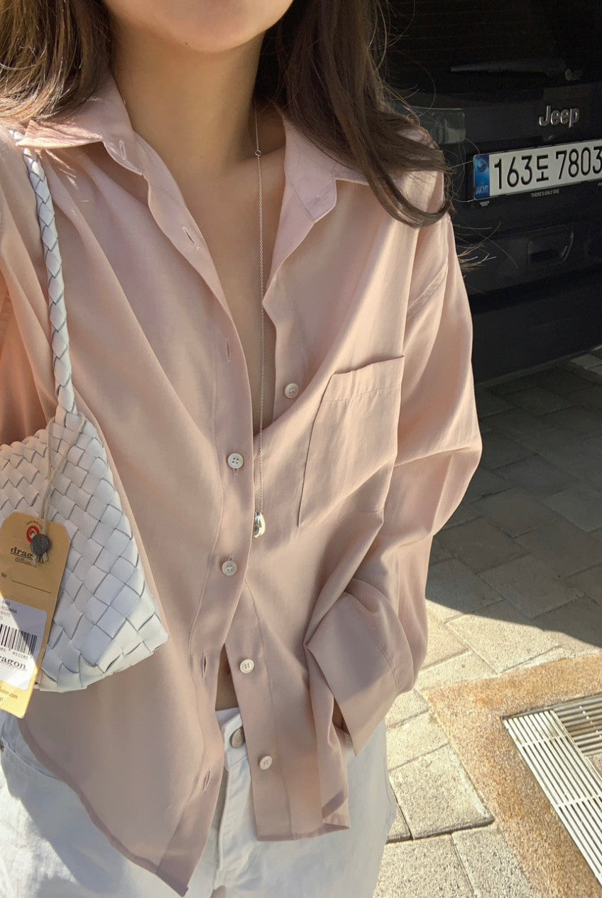 liter glossy boxy shirt-2col