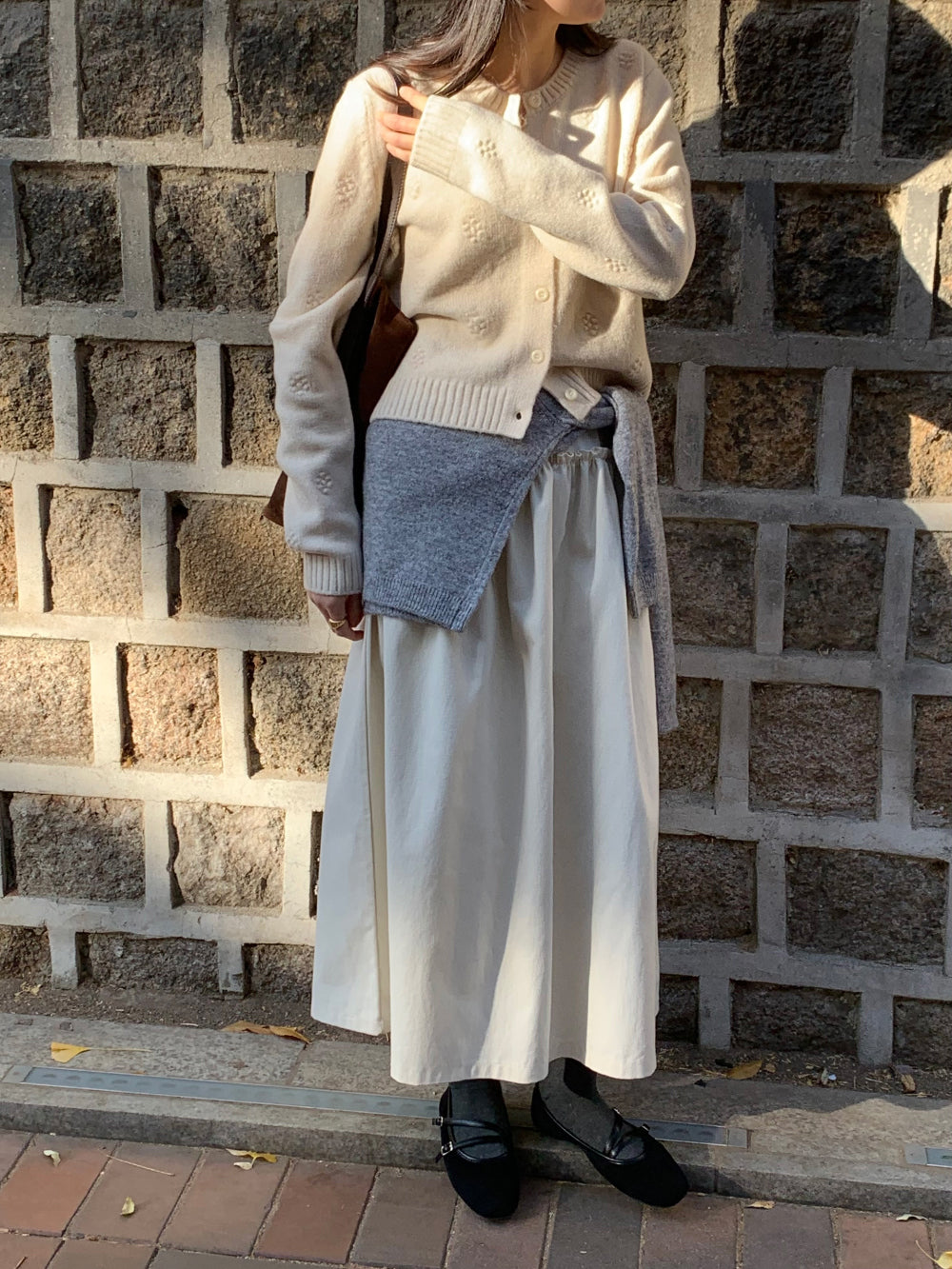 Bubble flower cardigan-2col