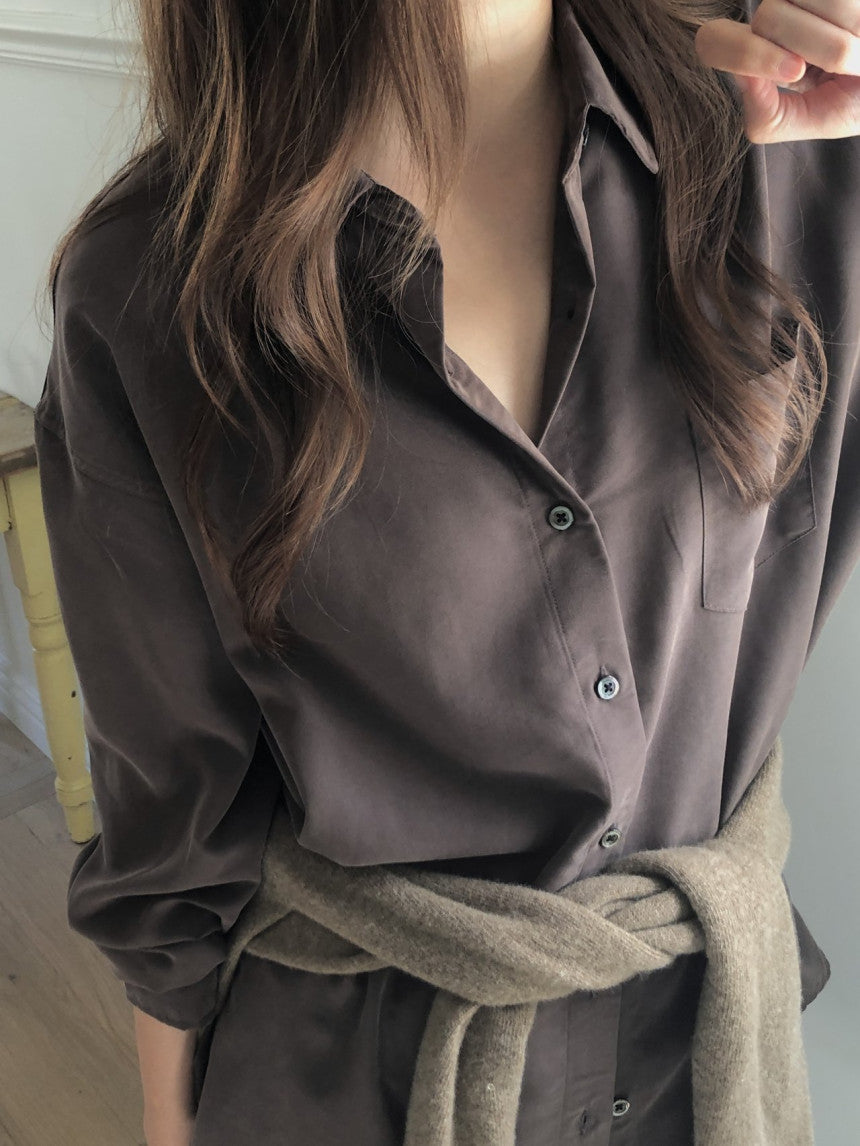 Lumiere napping tencel shirt-4col