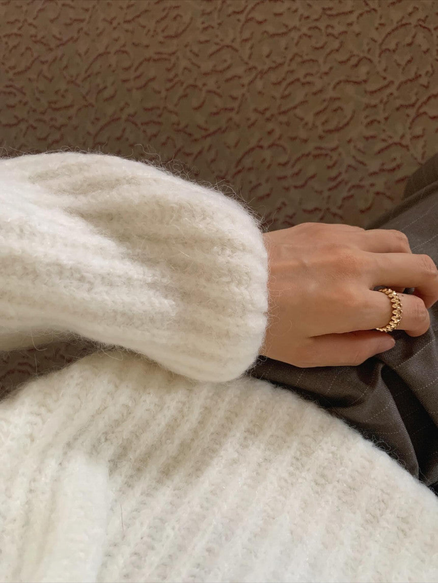 liter daina alpaca v neck knit-3col