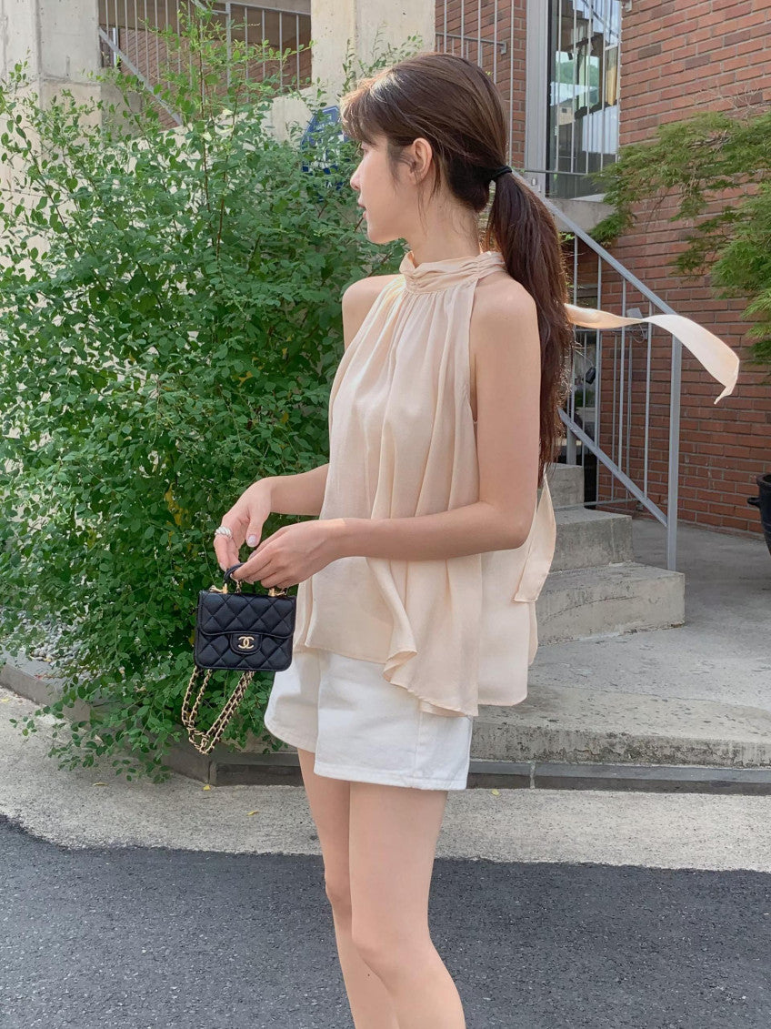 Kayleigh halter sleeveless-3col