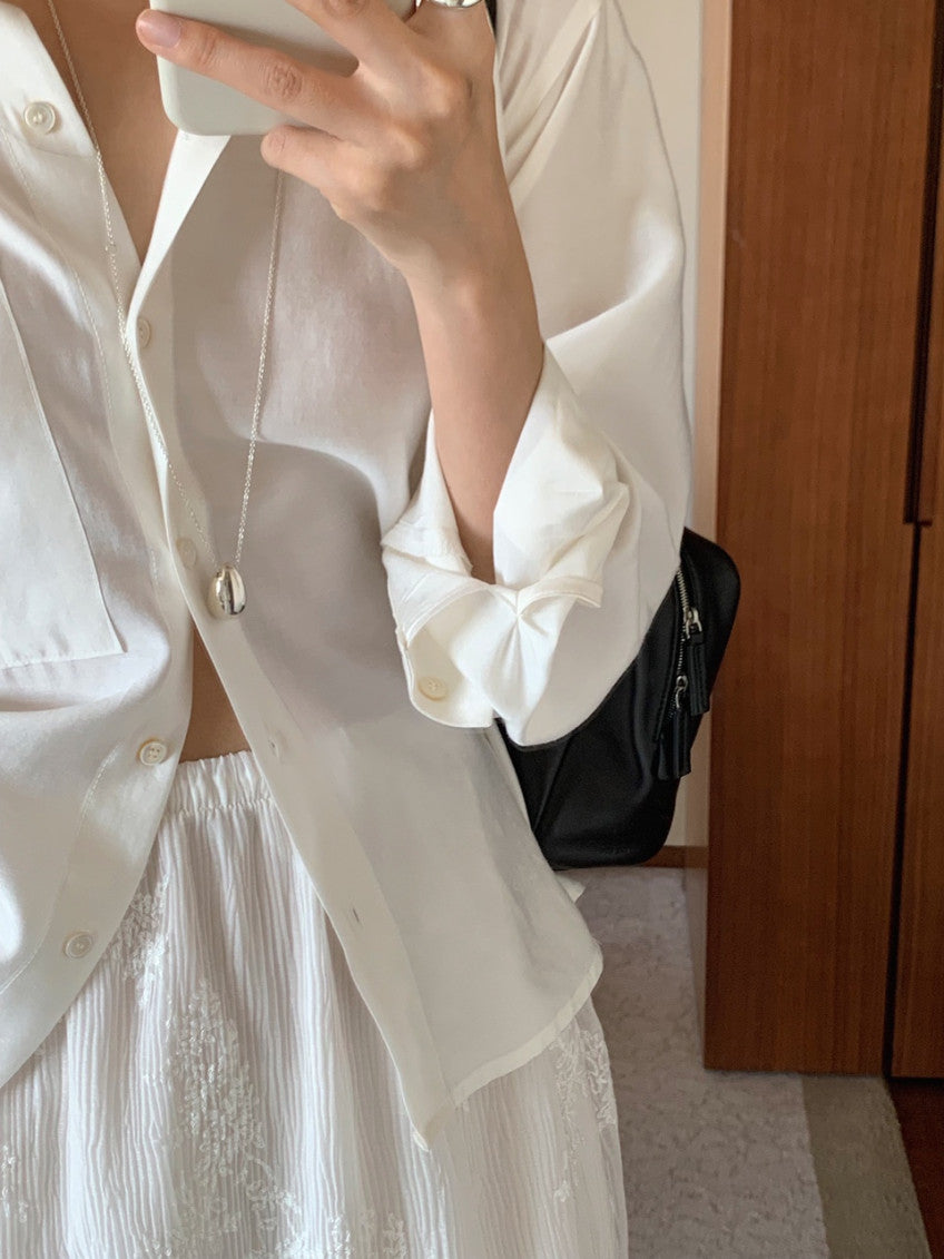 liter ria embroidered chiffon skirt