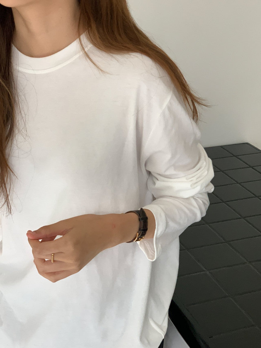 Pure brush cotton T-2col