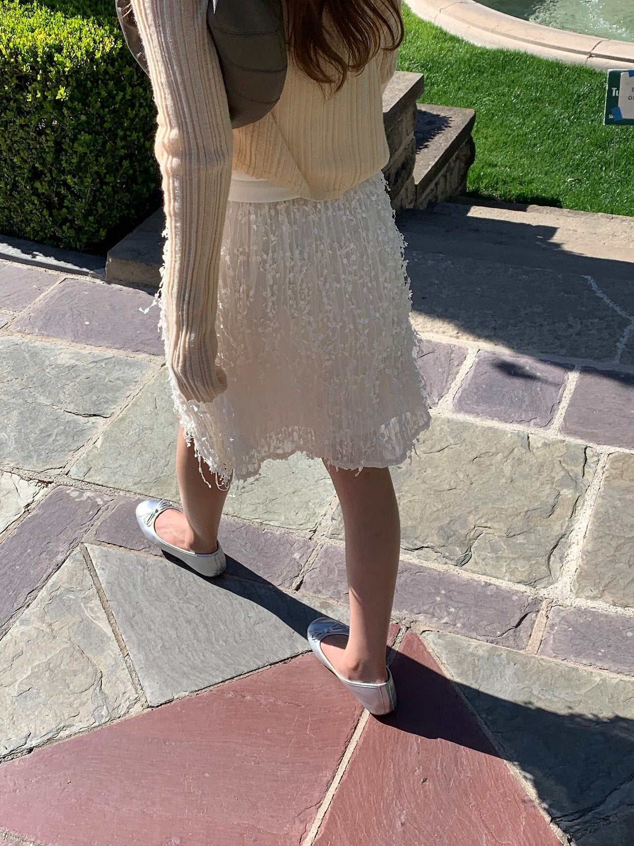 Ruel texture midi skirt