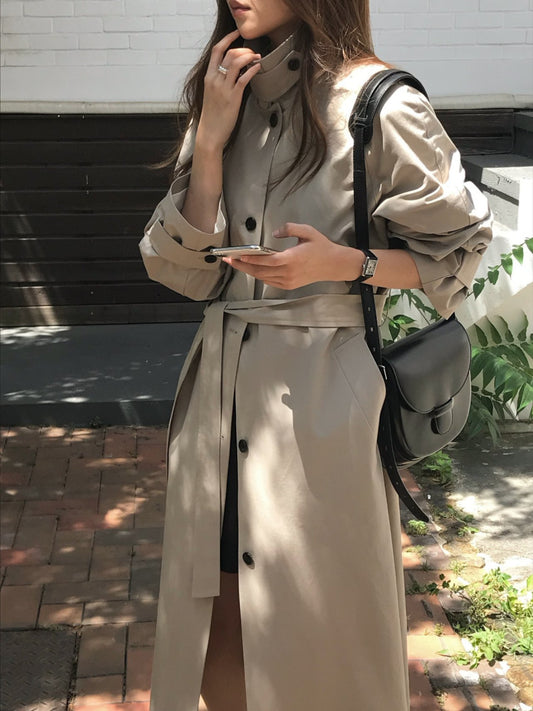 Barnnet long trench coat-2col