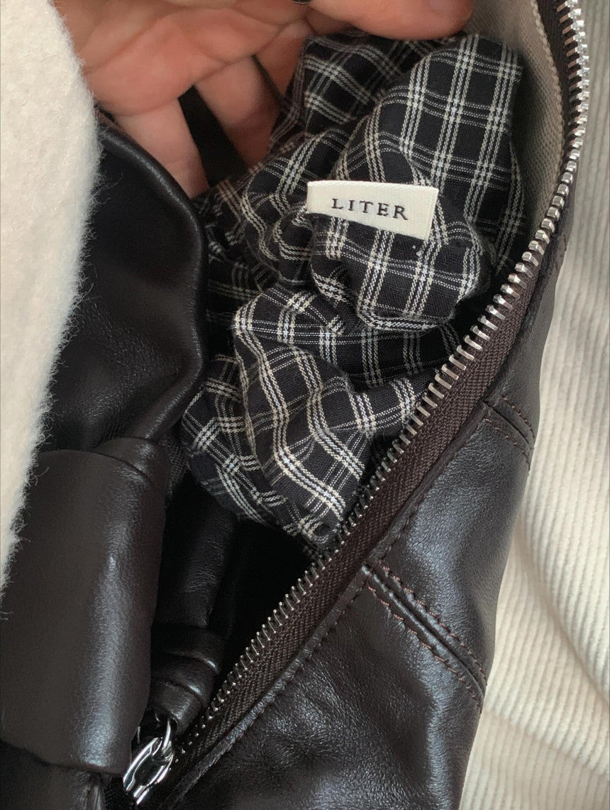 liter mini check scrunchies